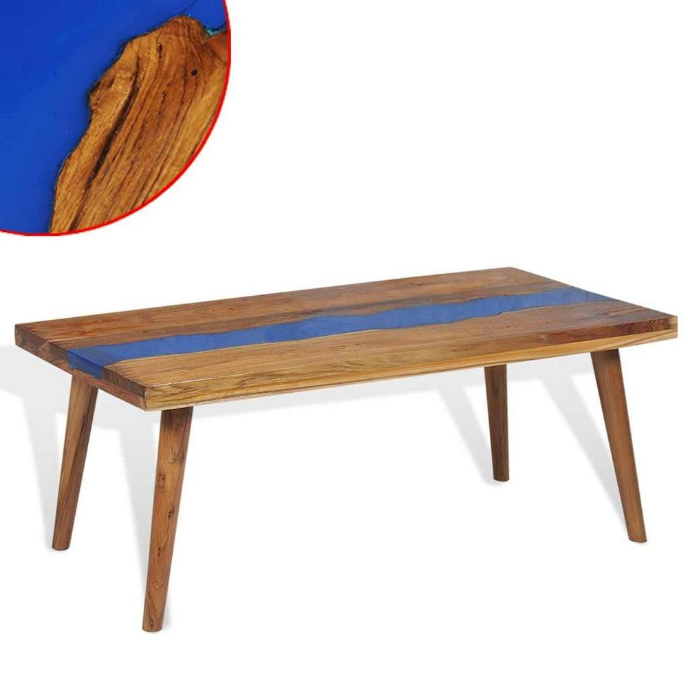 vidaXL Coffee Table Teak Resin 39.4"x19.7"x15.7