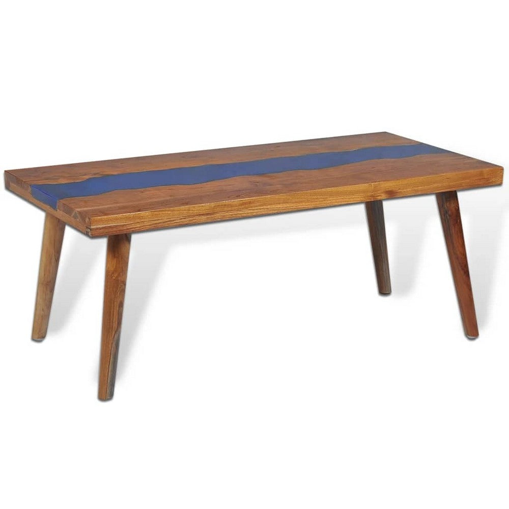 vidaXL Coffee Table Teak Resin 39.4"x19.7"x15.7