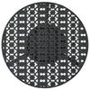 Tyler Round Bistro Table with Lattice Design | Lower Shelf | Black Metal 16"