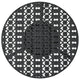 Tyler Round Bistro Table with Lattice Design | Lower Shelf | Black Metal 16"
