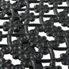 Tyler Round Bistro Table with Lattice Design | Lower Shelf | Black Metal 16"