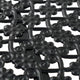 Tyler Round Bistro Table with Lattice Design | Lower Shelf | Black Metal 16"