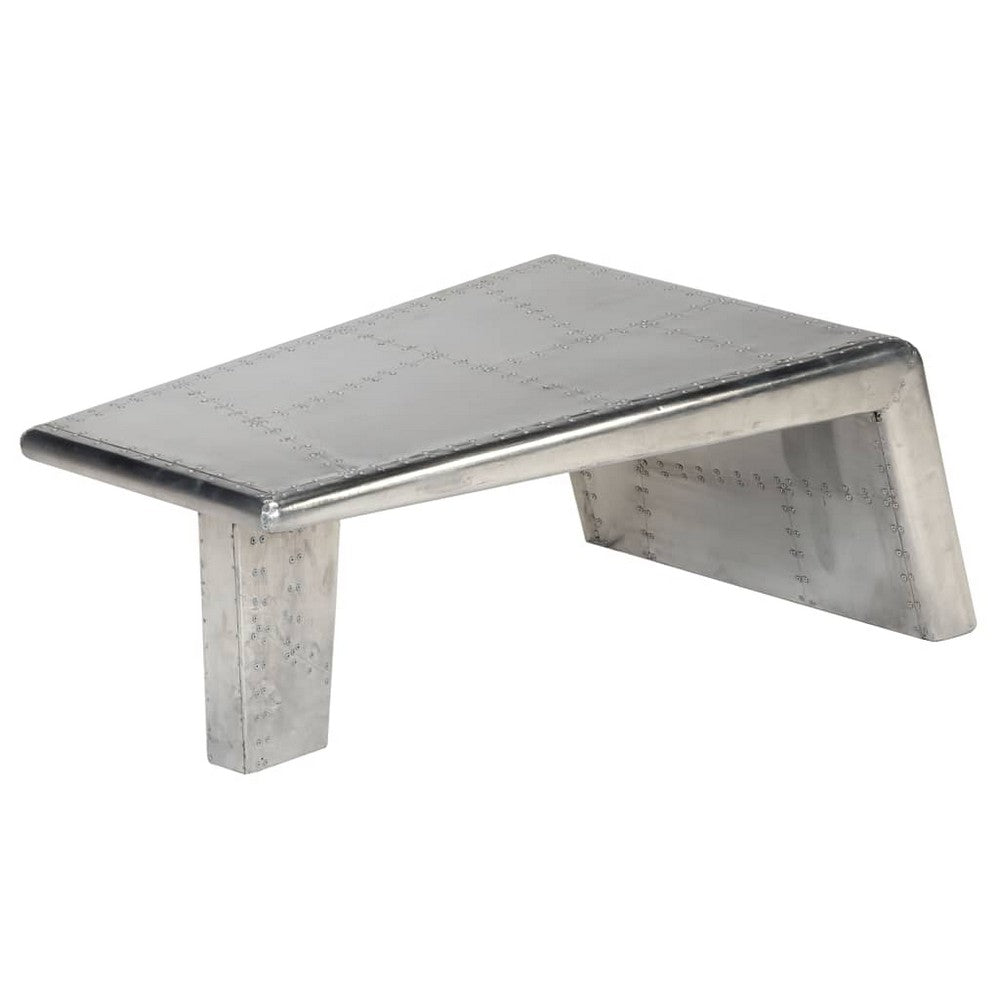 vidaXL Aviator Coffee Table Aluminum Vintage Aircraft Airman Style