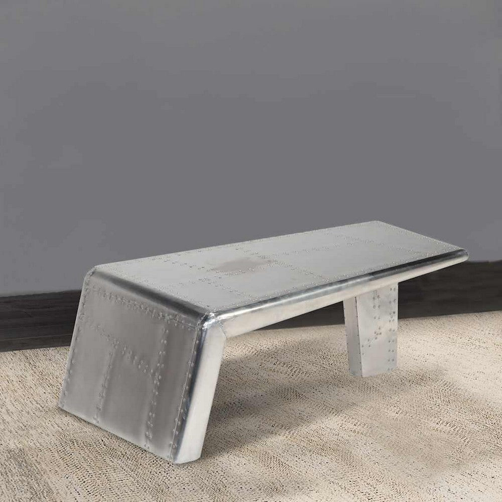 vidaXL Aviator Coffee Table Aluminum Vintage Aircraft Airman Style