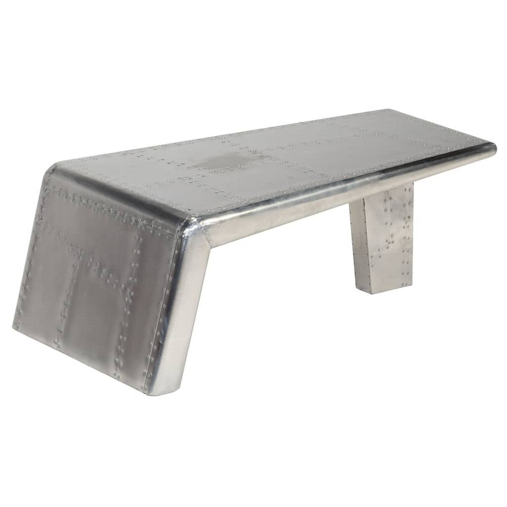 vidaXL Aviator Coffee Table Aluminum Vintage Aircraft Airman Style