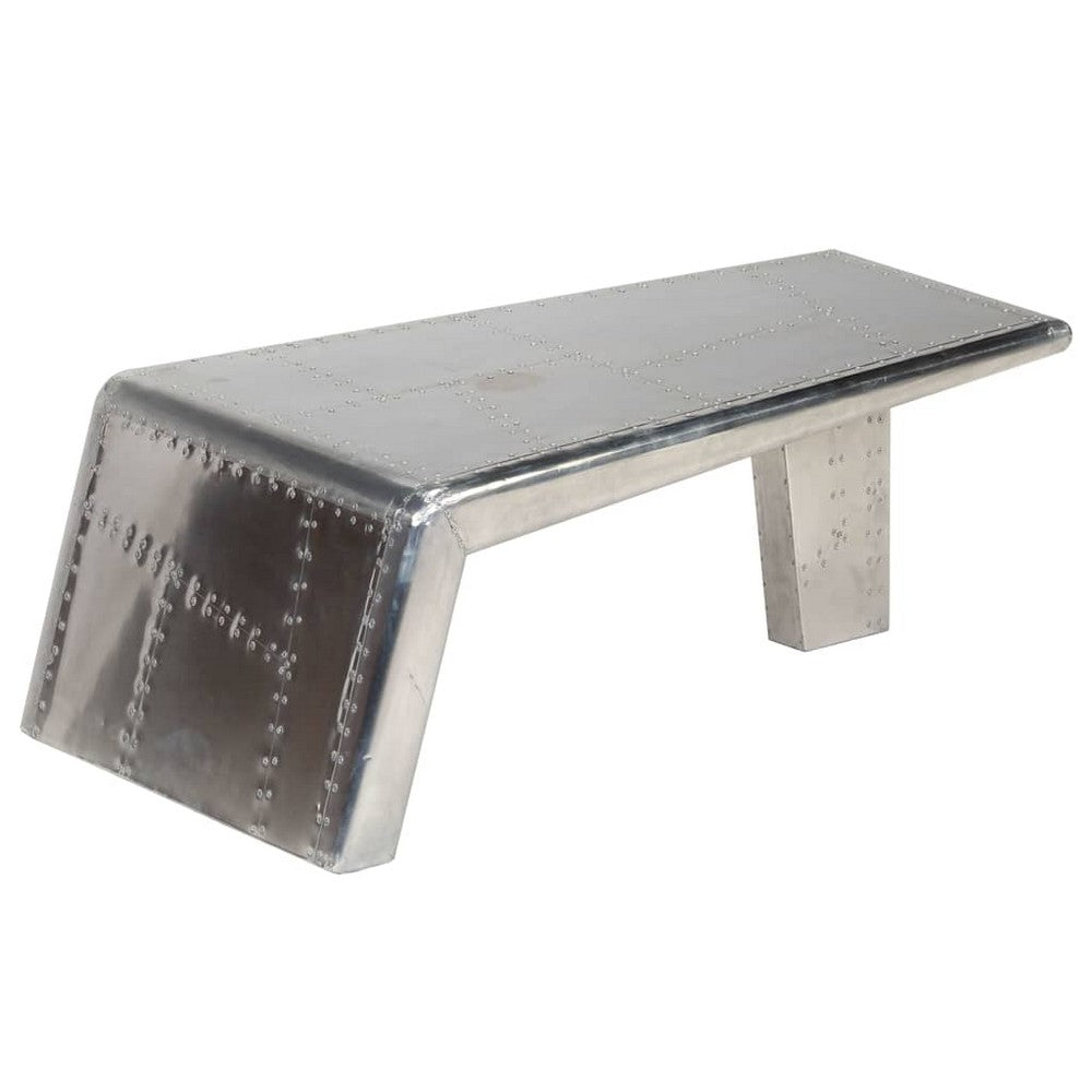 vidaXL Aviator Coffee Table Aluminum Vintage Aircraft Airman Style