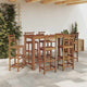 Asher Rectangular Bar Dining Table | Natural Solid Acacia Wood 59"