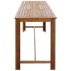 Asher Rectangular Bar Dining Table | Natural Solid Acacia Wood 59"