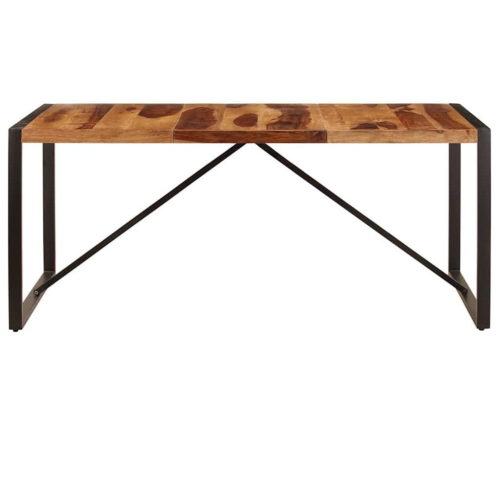 vidaXL Dining Table 70.9"x35.4"x29.5" Solid Acacia Wood