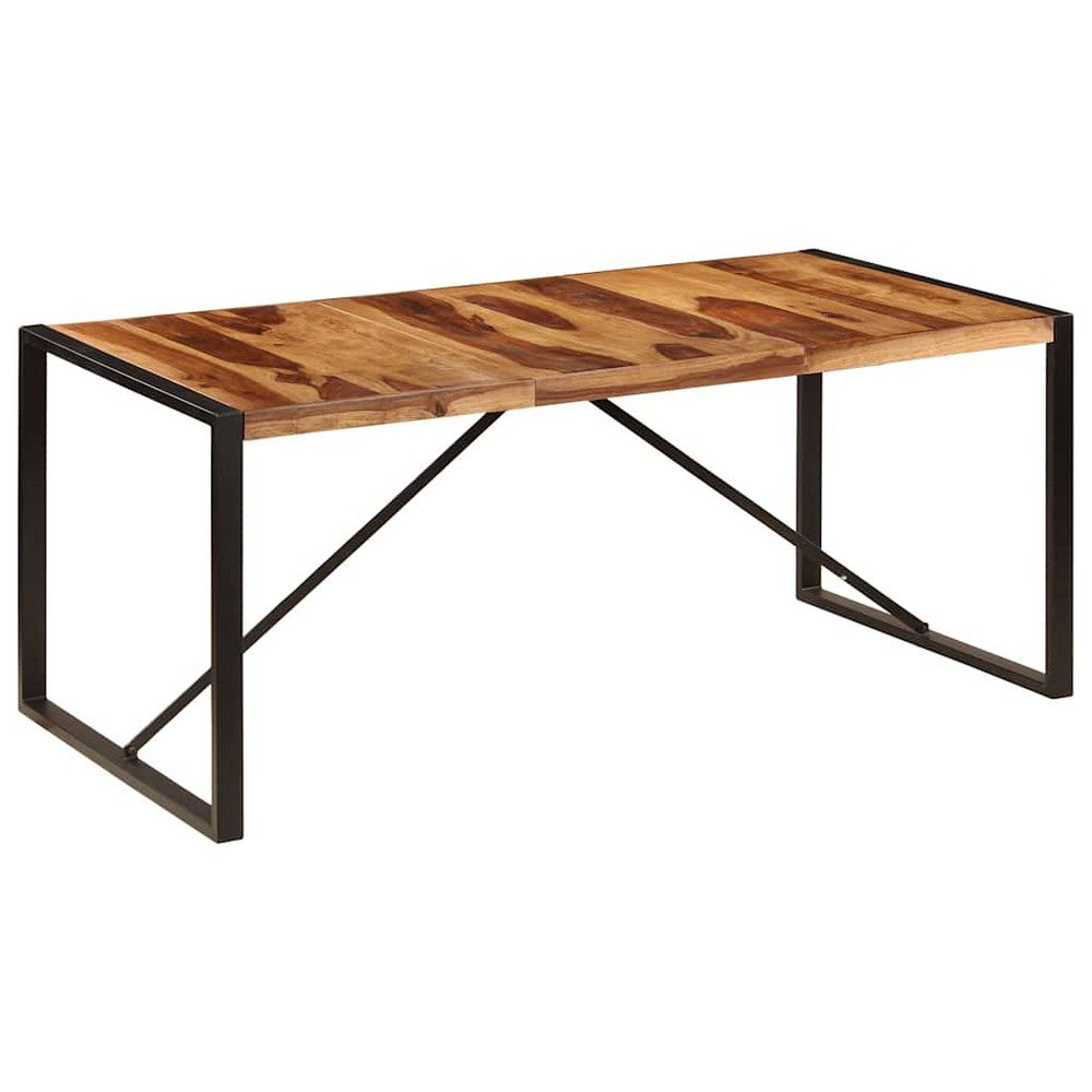 vidaXL Dining Table 70.9"x35.4"x29.5" Solid Acacia Wood