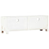 vidaXL TV Stand White 47.2"x11.8"x15.7" Solid Wood Acacia