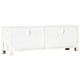 vidaXL TV Stand White 47.2"x11.8"x15.7" Solid Wood Acacia