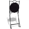 vidaXL 3 Piece Bistro Set Ceramic Tile Black and White
