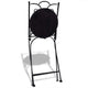 vidaXL 3 Piece Bistro Set Ceramic Tile Black and White
