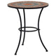vidaXL 3 Piece Mosaic Bistro Set Ceramic Tile Orange/Gray
