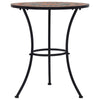 vidaXL 3 Piece Mosaic Bistro Set Ceramic Tile Orange/Gray