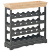 vidaXL Wine Cabinet Black 27.6"x8.9"x27.8" MDF
