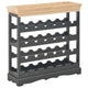 vidaXL Wine Cabinet Black 27.6"x8.9"x27.8" MDF
