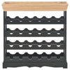 vidaXL Wine Cabinet Black 27.6"x8.9"x27.8" MDF