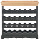 vidaXL Wine Cabinet Black 27.6"x8.9"x27.8" MDF