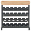 vidaXL Wine Cabinet Black 27.6"x8.9"x27.8" MDF