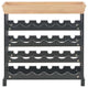 vidaXL Wine Cabinet Black 27.6"x8.9"x27.8" MDF