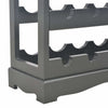 vidaXL Wine Cabinet Black 27.6"x8.9"x27.8" MDF