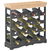 vidaXL Wine Cabinet Black 27.6"x8.9"x27.8" MDF