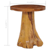 Vera Round Coffee Table with Pedestal Base | Natural Solid Teak Wood 16"