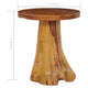 Vera Round Coffee Table with Pedestal Base | Natural Solid Teak Wood 16"