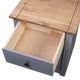 Drew Bedside Cabinet with 3 Drawers | Gray Solid Pine Wood 23"
