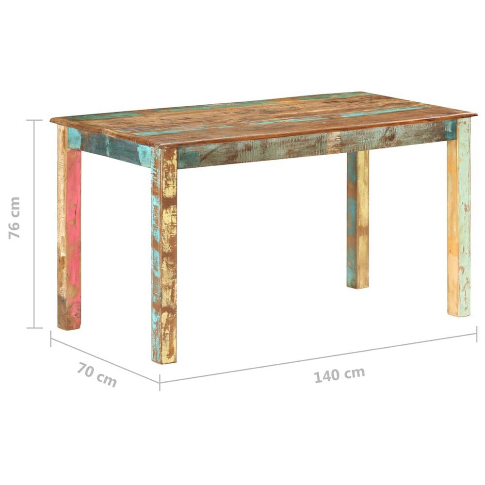 vidaXL Dining Table Solid Reclaimed Wood 55.1"x27.6"x29.9