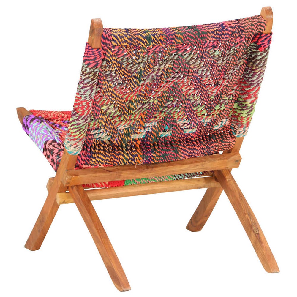 vidaXL Chindi Folding Chair Multicolours Fabric