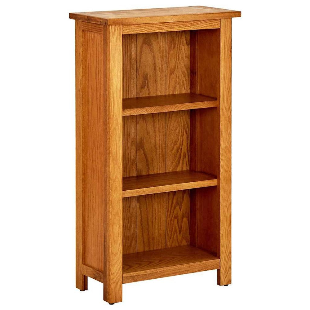 vidaXL Bookcase 17.7"x8.9"x32.3" Solid Oak Wood