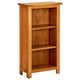 vidaXL Bookcase 17.7"x8.9"x32.3" Solid Oak Wood