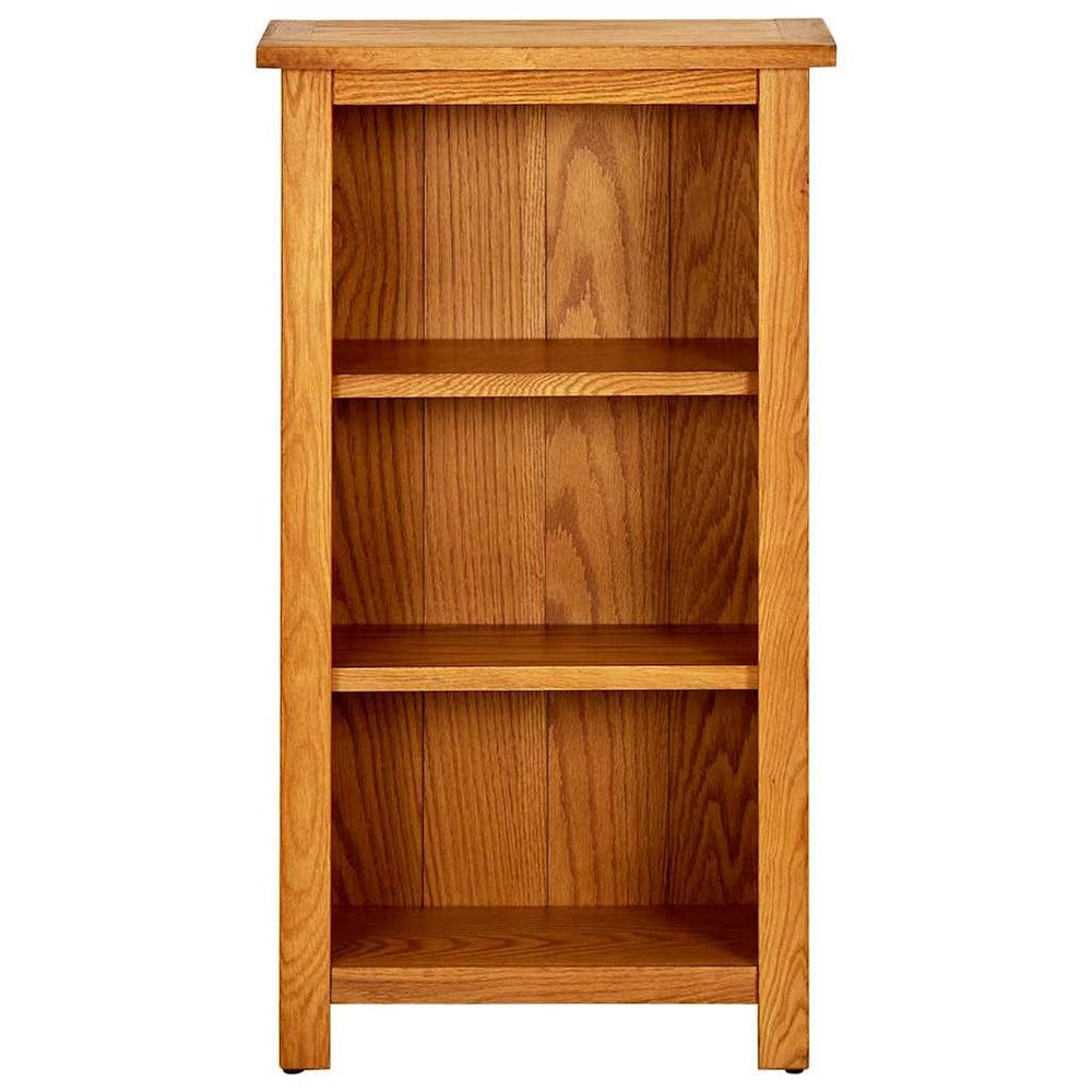 vidaXL Bookcase 17.7"x8.9"x32.3" Solid Oak Wood