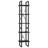 vidaXL 5-Tier Book Cabinet Black 15.7"x11.8"x68.9" Engineered Wood