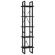 vidaXL 5-Tier Book Cabinet Black 15.7"x11.8"x68.9" Engineered Wood