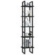 vidaXL 5-Tier Book Cabinet Black 15.7"x11.8"x68.9" Engineered Wood