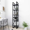 vidaXL 5-Tier Book Cabinet Gray 15.7"x11.8"x68.9" Engineered Wood