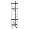 vidaXL 5-Tier Book Cabinet Gray 15.7"x11.8"x68.9" Engineered Wood