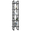 vidaXL 5-Tier Book Cabinet Gray 15.7"x11.8"x68.9" Engineered Wood