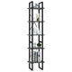 vidaXL 5-Tier Book Cabinet Gray 15.7"x11.8"x68.9" Engineered Wood