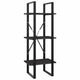 vidaXL 5-Tier Book Cabinet Gray 15.7"x11.8"x68.9" Engineered Wood