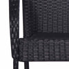 Jeff Outdoor Dining Chair with Steel Frame | Set of 4 | Black Rattan