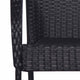 Jeff Outdoor Dining Chair with Steel Frame | Set of 4 | Black Rattan