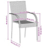 Jeff Outdoor Dining Chair with Steel Frame | Set of 4 | Black Rattan