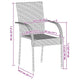 Jeff Outdoor Dining Chair with Steel Frame | Set of 4 | Black Rattan