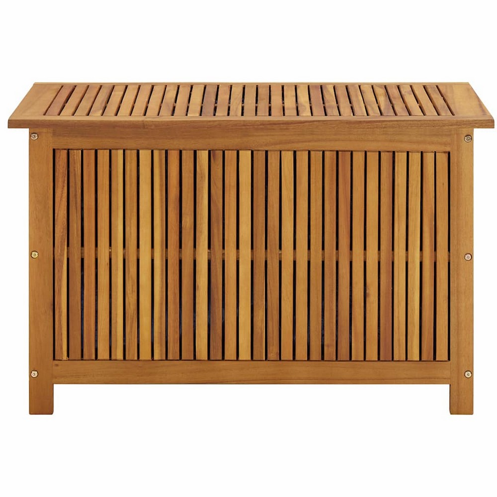 Warly Outdoor Storage Box | Slatted Design | Natural Oiled Acacia Wood 35"