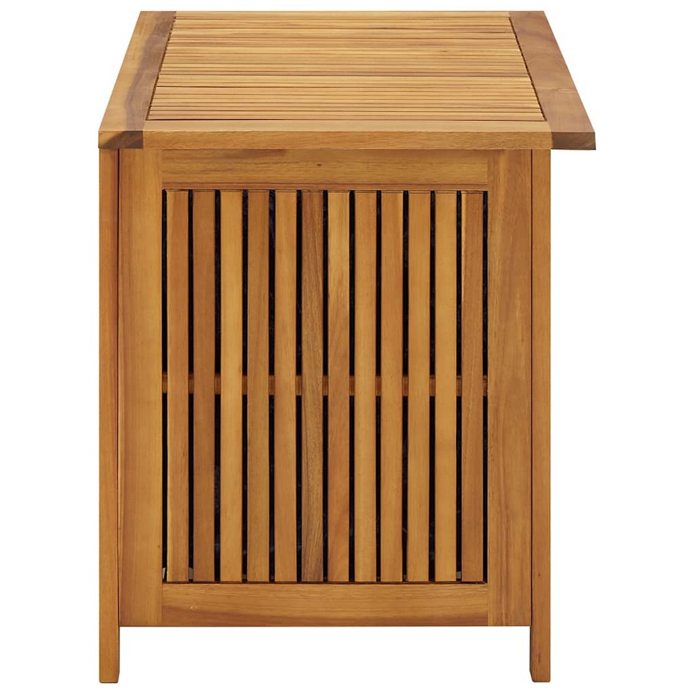 Warly Outdoor Storage Box | Slatted Design | Natural Oiled Acacia Wood 35"